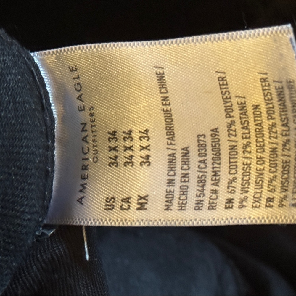 American Eagle Outfitters Black Slim Straight Jeans